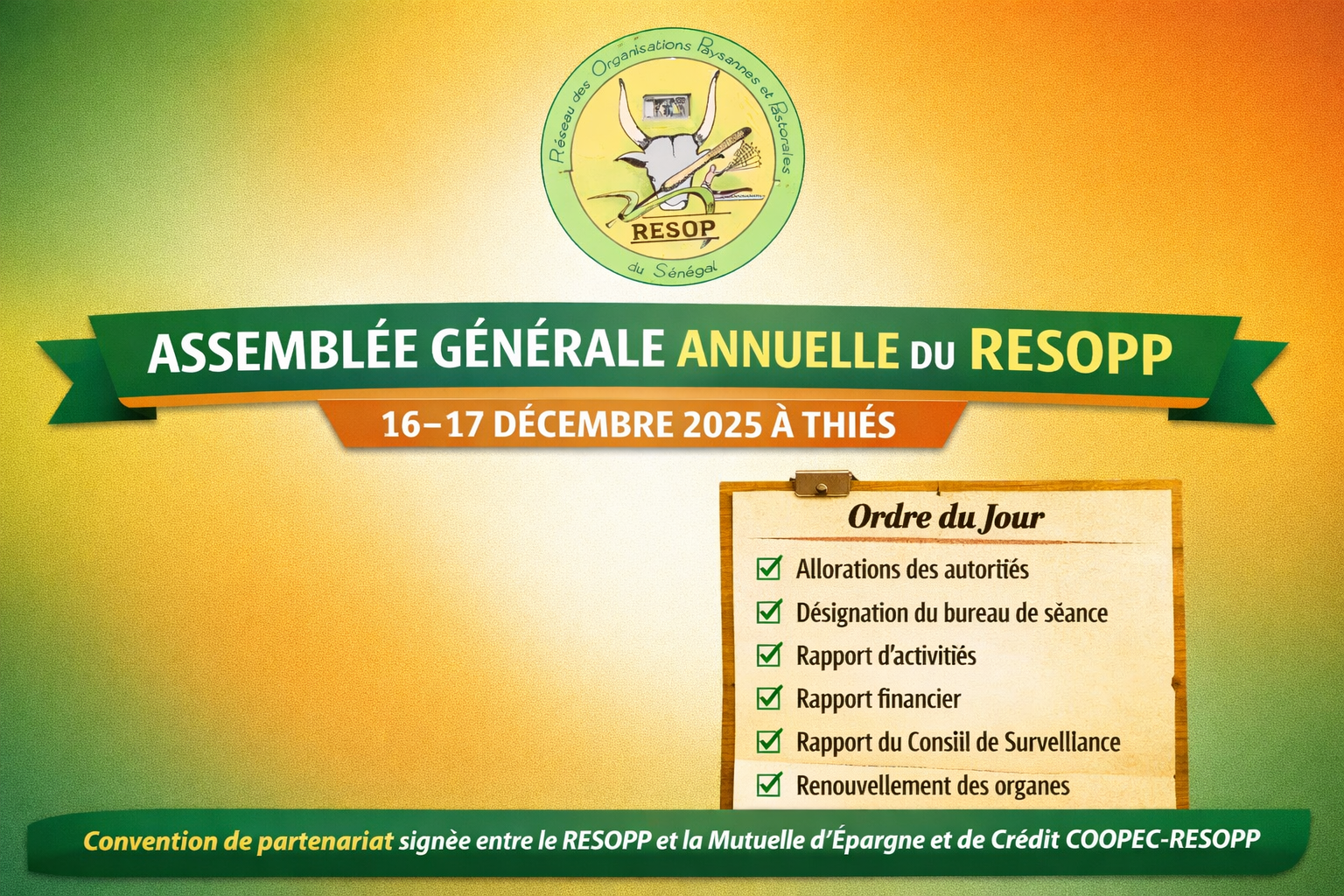 Assemblée Générale Ordinaire du RESOPP